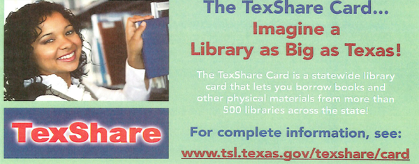 TexShare flyer front.png TexShare Card Program brochure